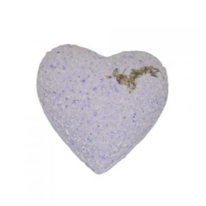 Inimă efervescentă de baie mare cu lavandă